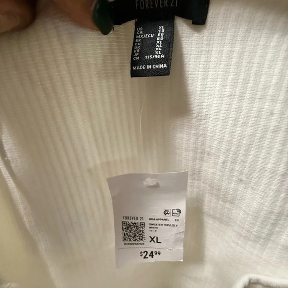 BNWT white ribbed knit sweater by Forever 21 - Picture 7 of 11